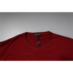 Dolce & Gabbana Red Logo Tape Cotton Crew Neck T-shirt TSH90048-44