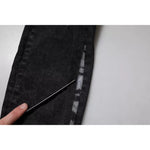 Dolce & Gabbana Black Tattered Cotton Skinny Men Denim Jeans