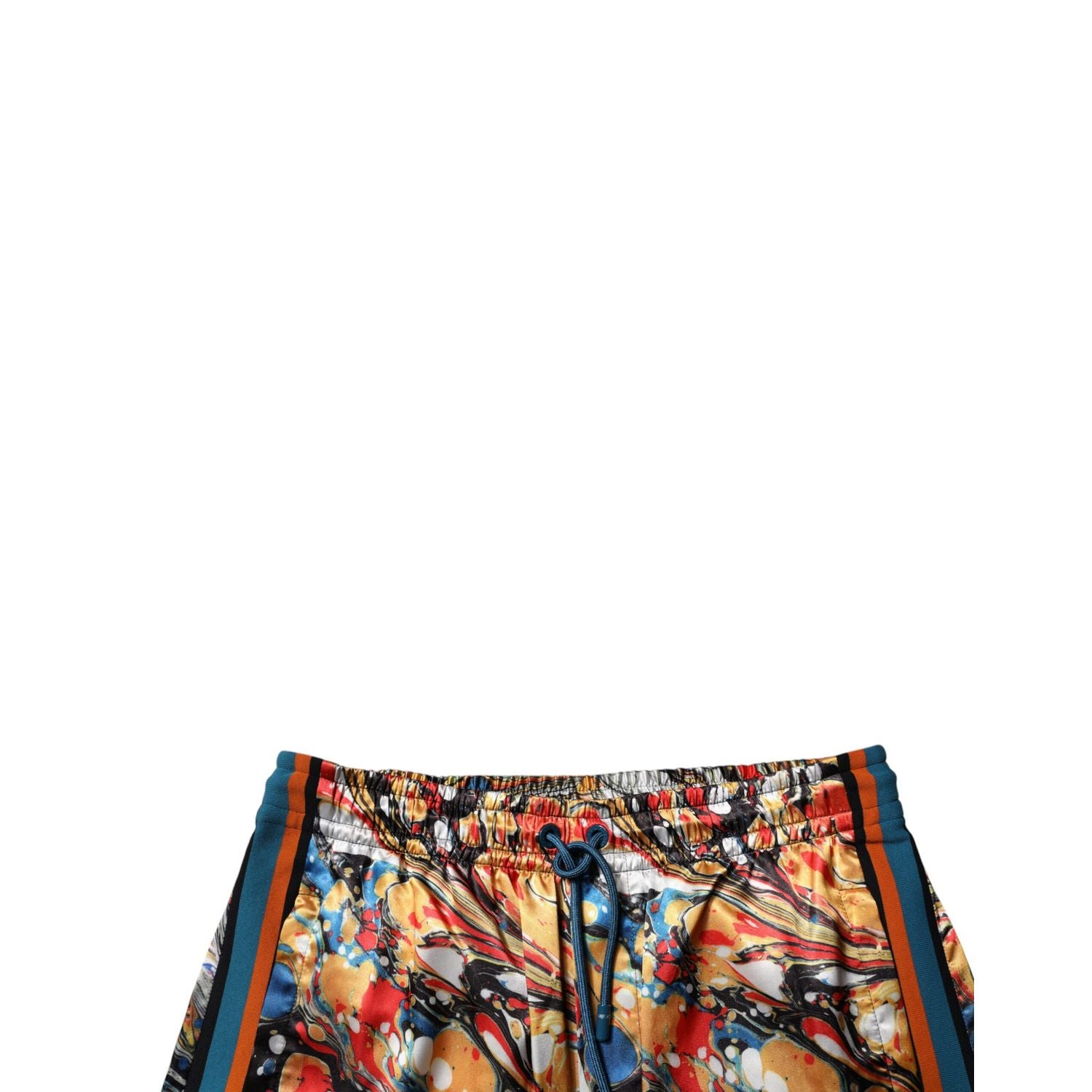 Dolce & Gabbana Multicolor Marble Satin Men Tracksuit Pants