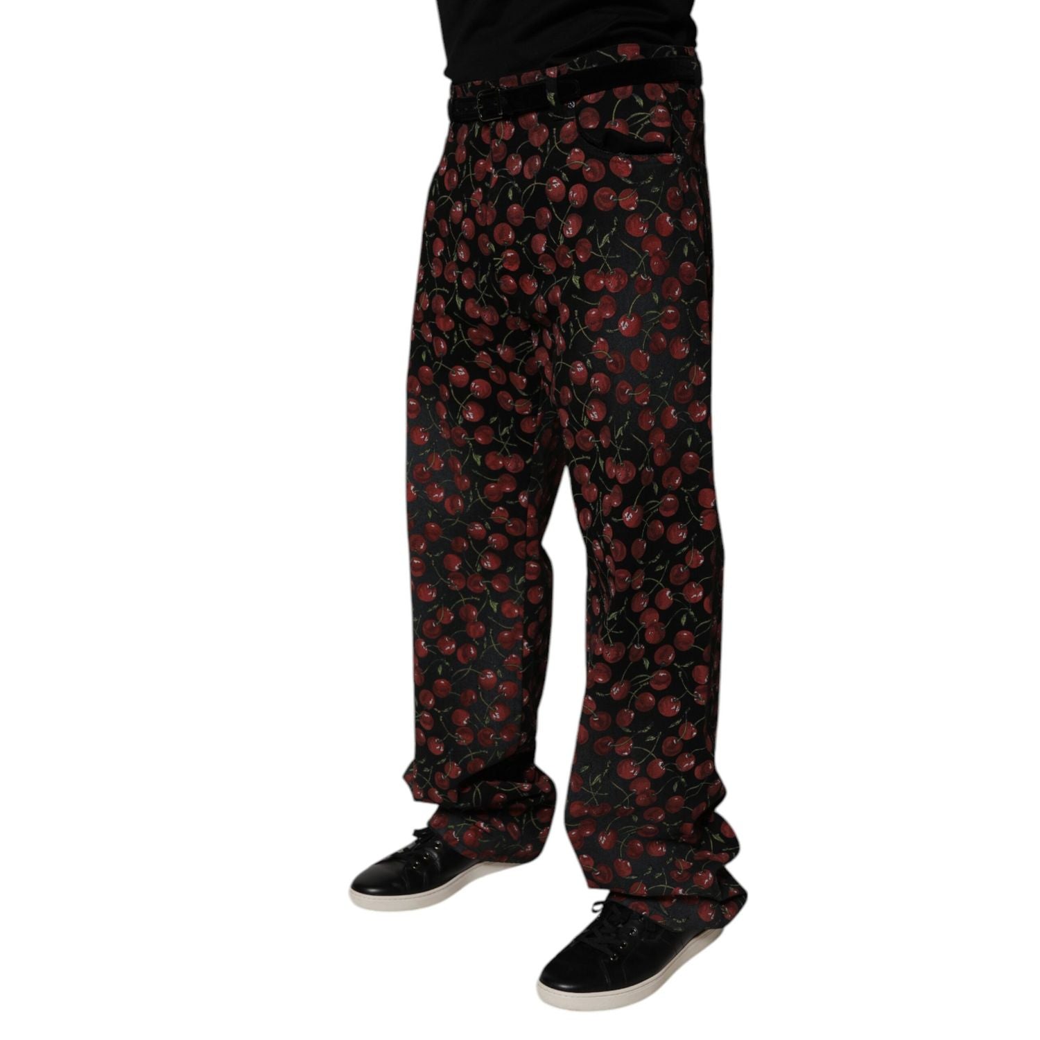 Dolce & Gabbana Black Cherry Cotton Straight Men Denim Jeans