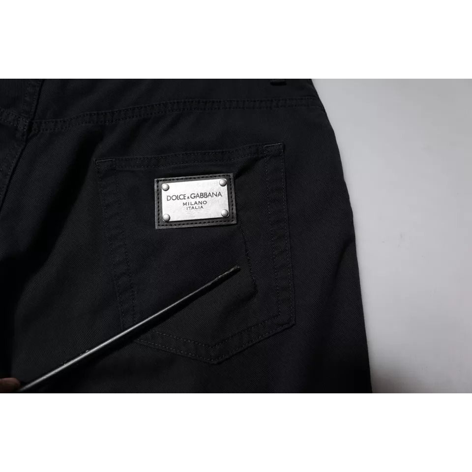 Dolce & Gabbana Dark Blue Cotton Stretch Loose Men Denim Jeans