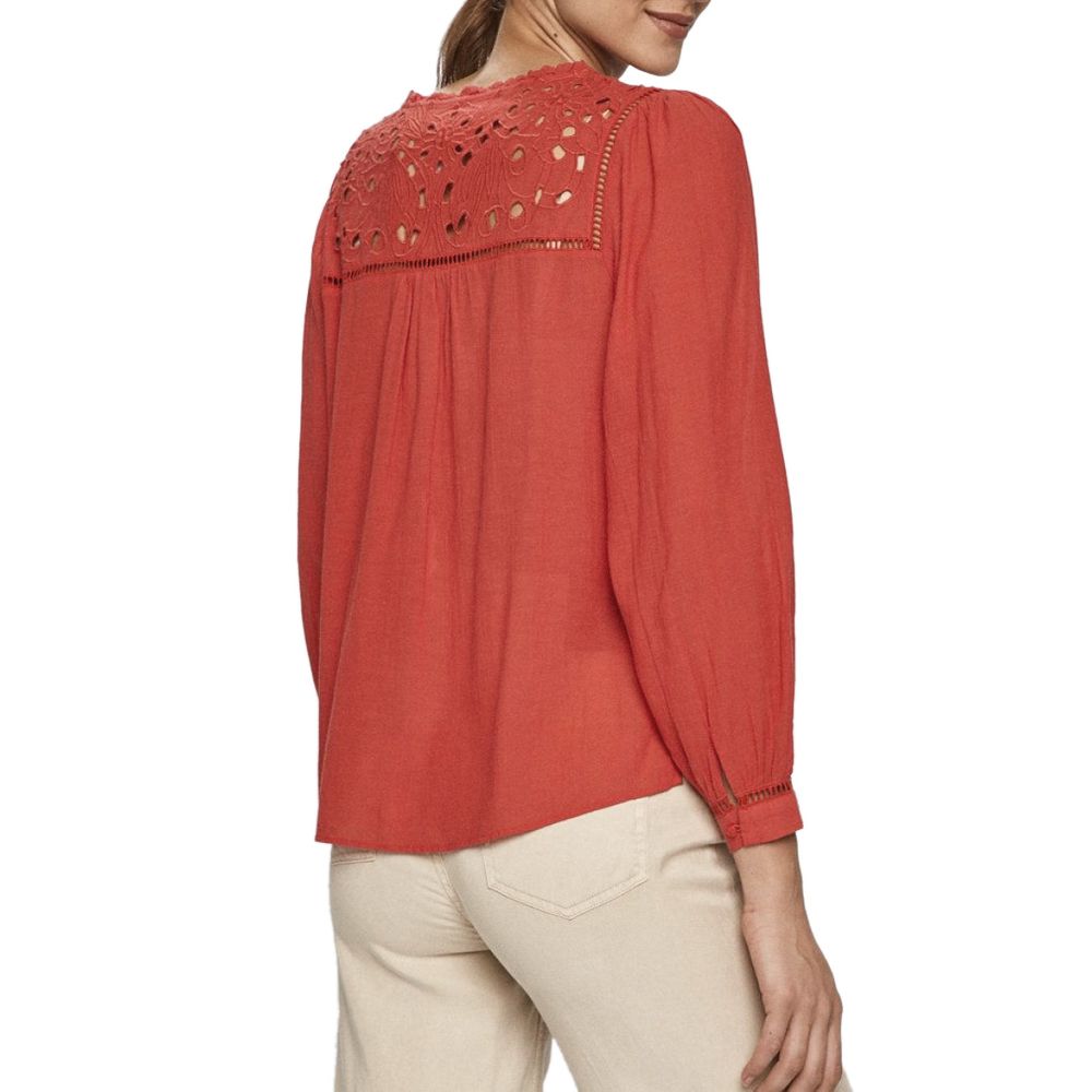 Pepe Jeans Red Viscose Blouse