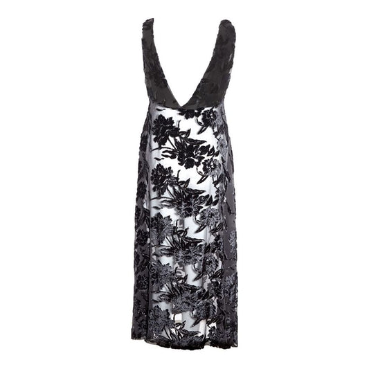 Lardini Elegant Black Viscose Dress