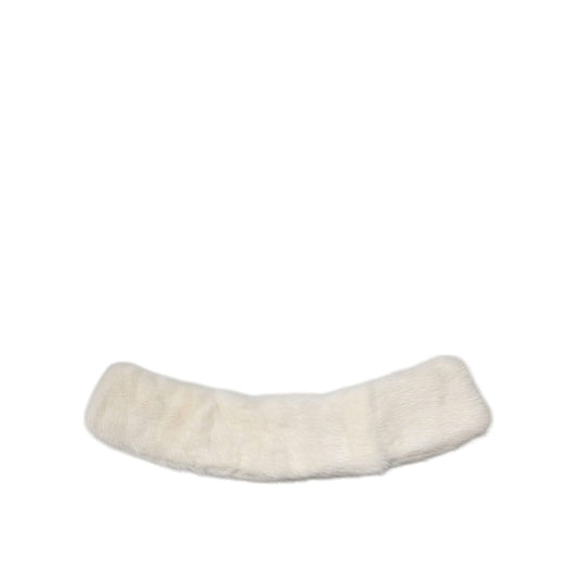 Dolce & Gabbana White Mink Fur Collar Women Neck Wrap Scarf