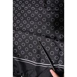 Dolce & Gabbana Black Circles Silk Fringes Shawl Wrap Scarf MS7227