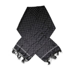 Dolce & Gabbana Black Circles Silk Fringes Shawl Wrap Scarf MS7227