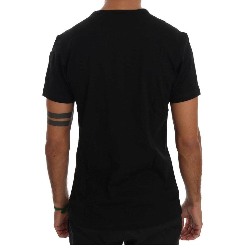 Daniele Alessandrini Black Cotton T-Shirt DA-1339-S