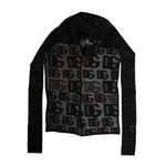 Dolce & Gabbana Black Logo Mesh Whole Head Wrap Hat