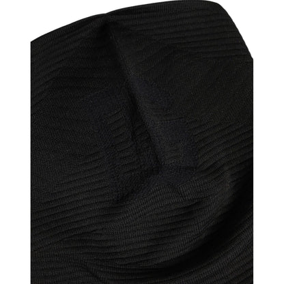 Dolce & Gabbana Black Nylon Knitted Ski Mask Balaclava