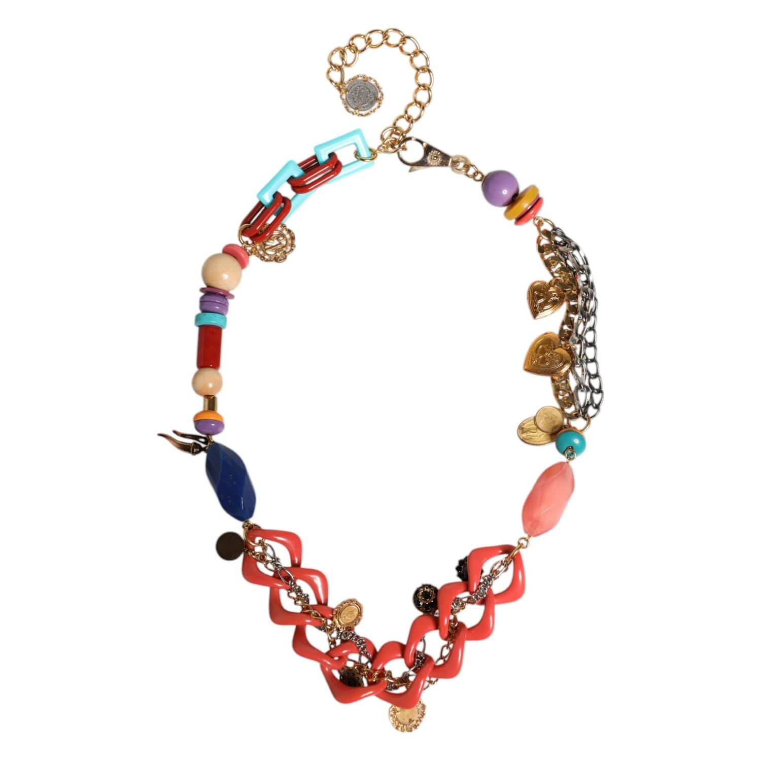 Dolce & Gabbana Multicolor Embellished Waist Chain Belt
