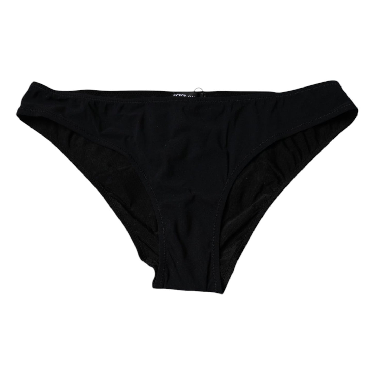 Dolce & Gabbana Black Nylon Stretch Mid Waist Panty Underwear