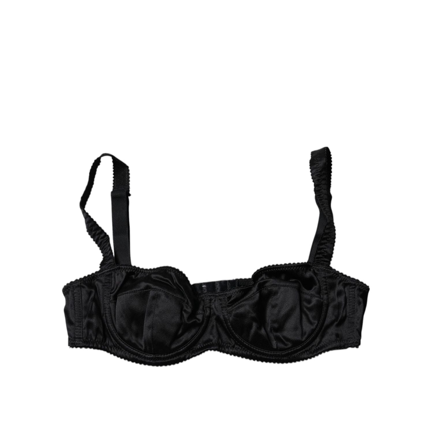 Dolce & Gabbana Black Silk Stretch Balconette Brassiere Underwear