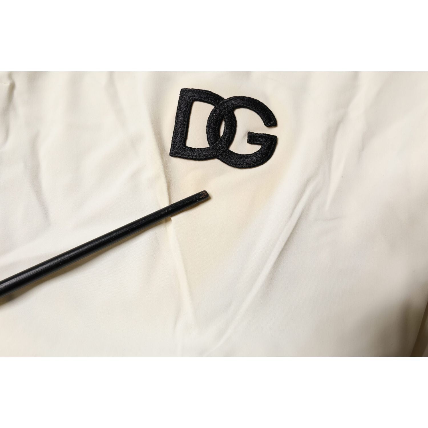 Dolce & Gabbana White Black Logo One Piece Beachwear Swimwear