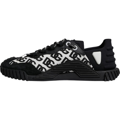 Dolce & Gabbana Black Logo Lace Up Low Top NS1 Sneakers Shoes
