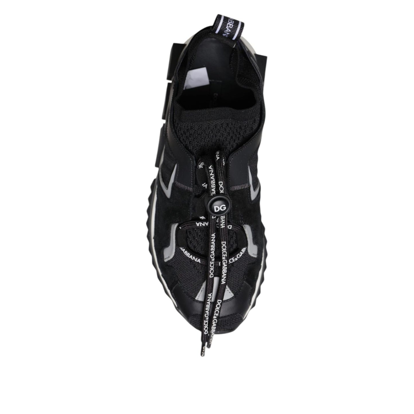 Dolce & Gabbana Black Mesh Sorrento Trekking Sneakers Shoes