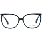Yohji Yamamoto Black Women Glasses Frame in acetate, full-rim square style with demo plastic lenses, size 58-16-145.