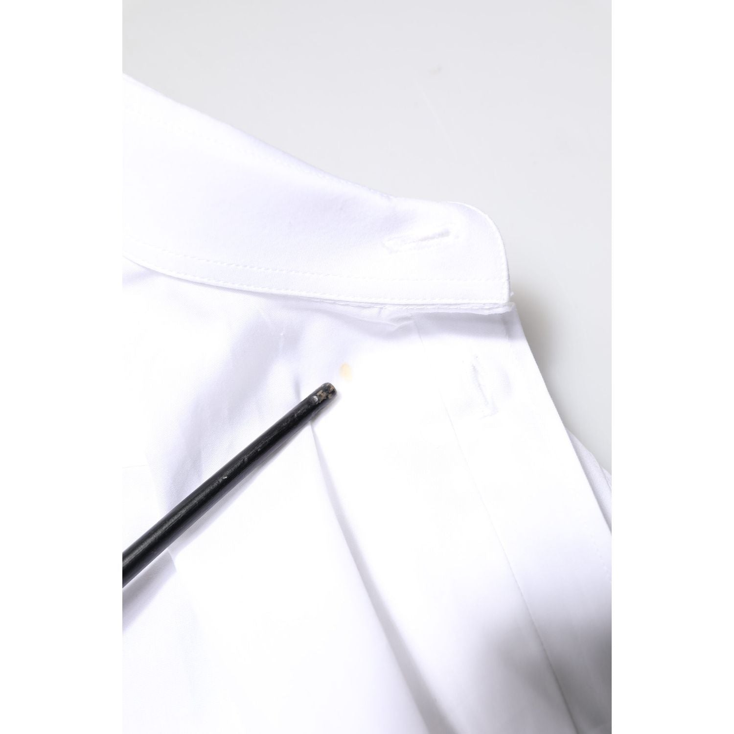 Dolce & Gabbana White GOLD Cotton Long Sleeves Men Dress Shirt