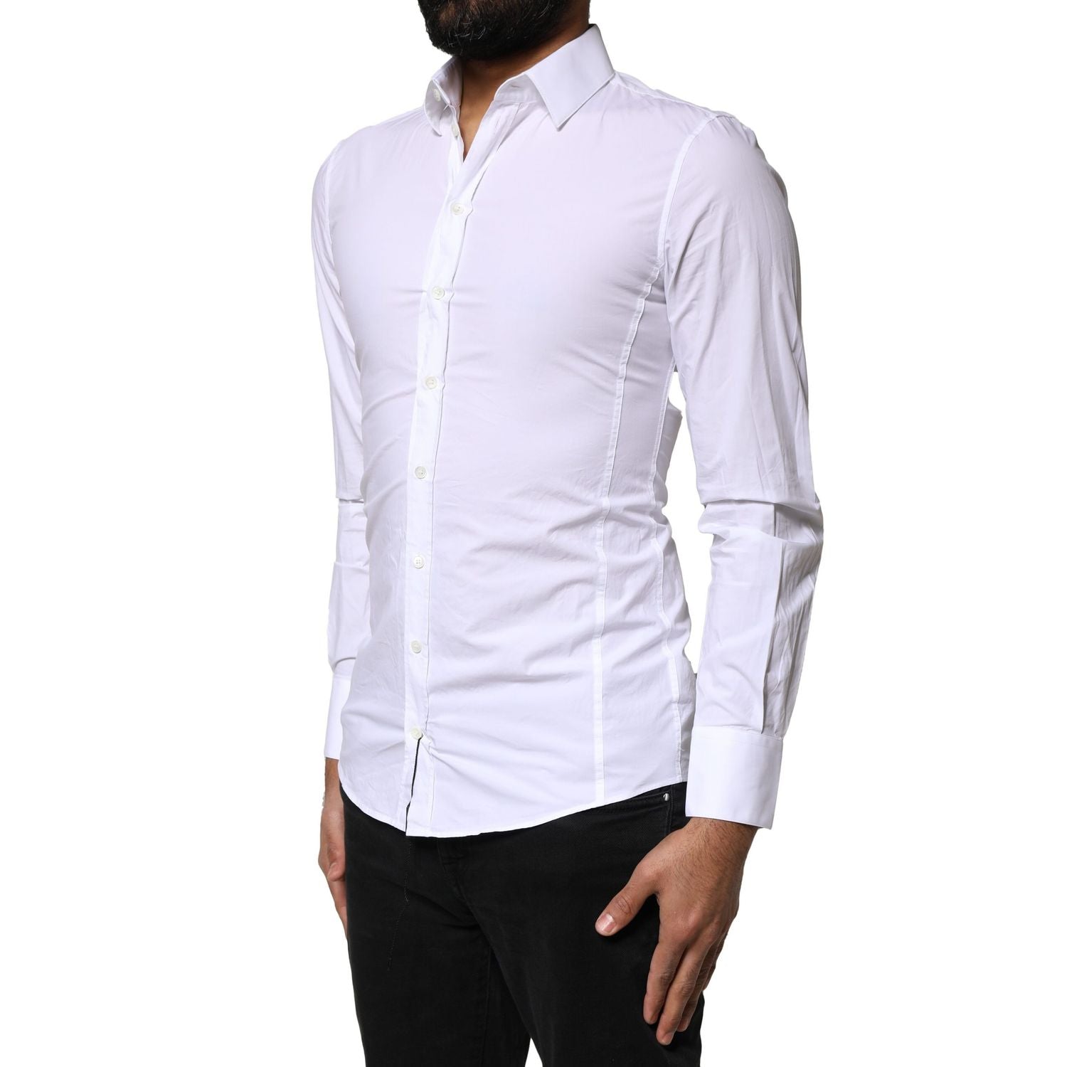 Dolce & Gabbana White SICILIA Cotton Formal Men Dress Shirt