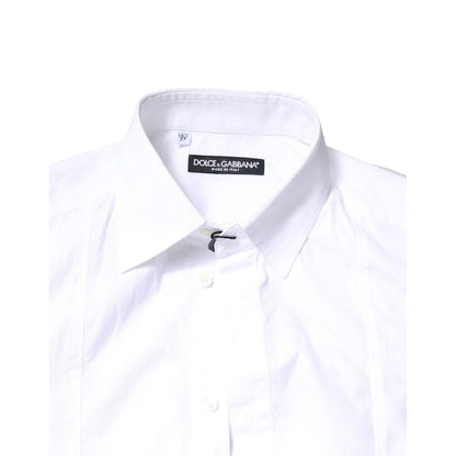 Dolce & Gabbana White Cotton Long Sleeves Formal Dress Shirt