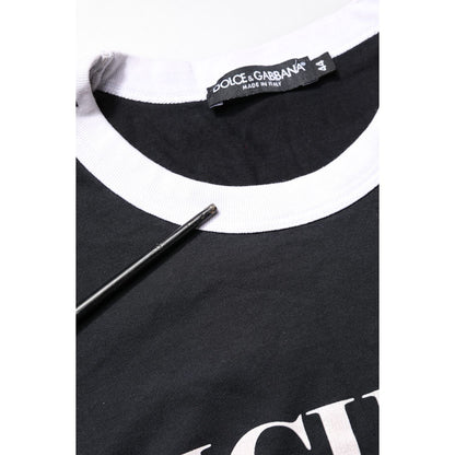 Dolce & Gabbana Black Sicilia Crew Neck Short Sleeve T-shirt