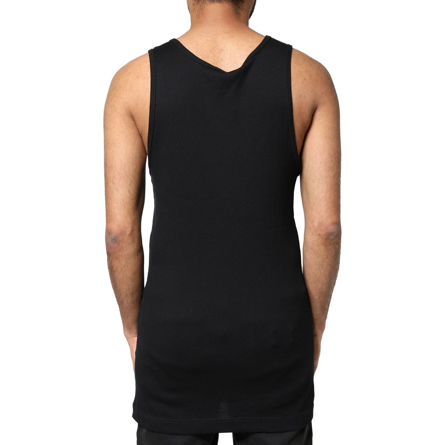 Dolce & Gabbana Black Cotton Rip Style Sleeveless Men Tank T-shirt