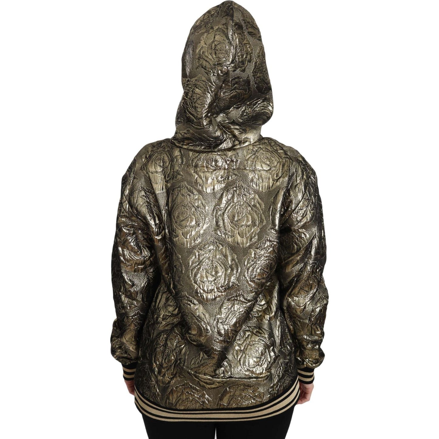 Dolce & Gabbana Im The Queen Jaquard Gold Sweatshirt Hoodie