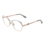 Alt Tag: Guess Rose Gold Women Glasses Frame, round metal full-rim with demo lenses, stylish and elegant design for women.