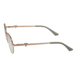 Alt Tag: Side view of Guess Rose Gold Women Glasses Frame with full-rim metal frame and demo lenses.