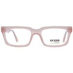 Alt Tag: Guess Pink Women Glasses Frame in rose color, full-rim rectangle style with plastic material, includes branded case.