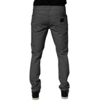 Dolce & Gabbana Gray Cotton Stretch Skinny Denim Jeans