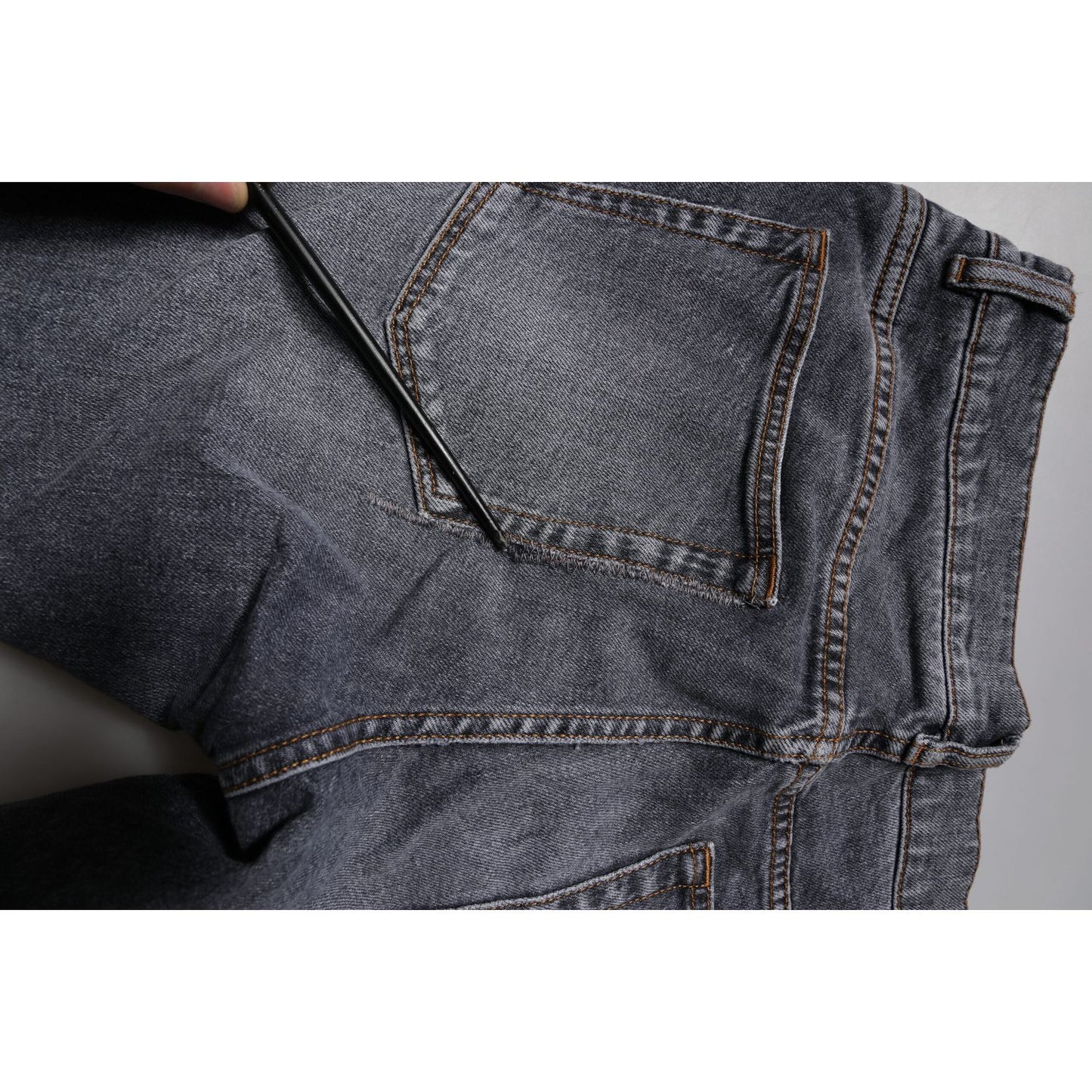 Dolce & Gabbana Dark Gray Cotton Stretch Skinny Denim Jeans