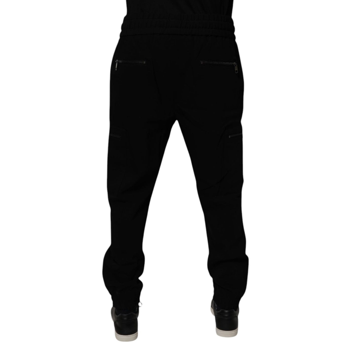 Dolce & Gabbana Black Wool Stretch Jogger Pants