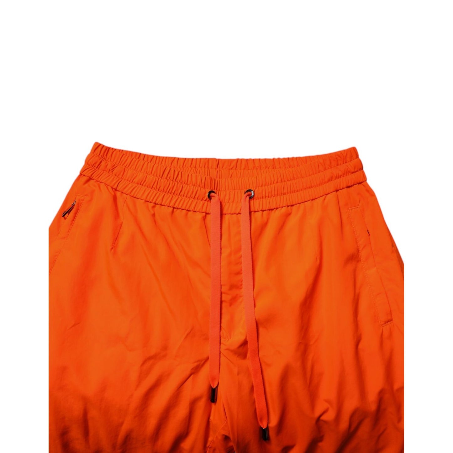 Dolce & Gabbana Orange Polyester Men Jogger Sweatpants Pants