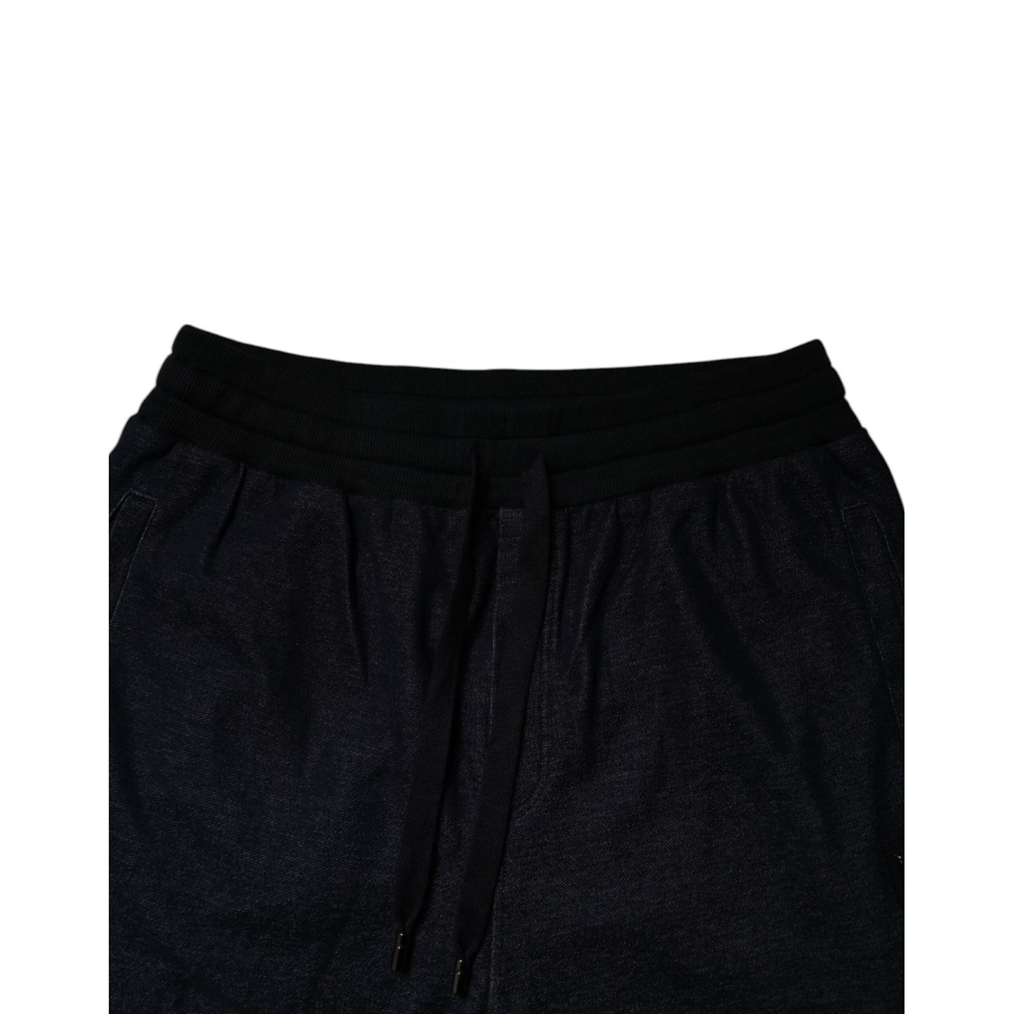 Dolce & Gabbana Black Jacquard Cotton Jogger Sweatpants Pants