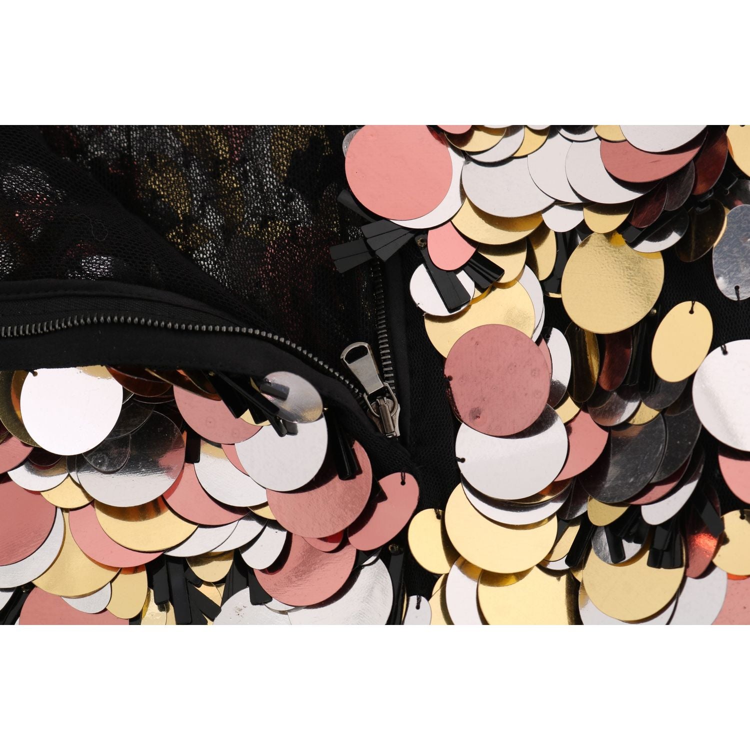 亮片缀饰高腰铅笔裙