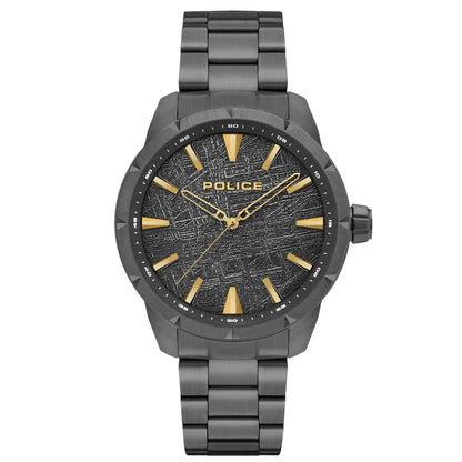Police Black Stainless Steel Dress Watch