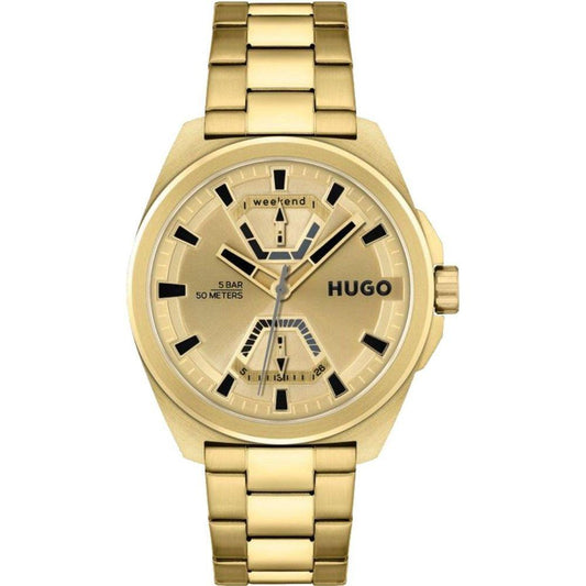 Hugo Boss Gold Stainless Steel Watch 1728,67434610848,Gold,Hugo Boss,Men,New with tags,Watches,Watches for Men - Watches Hugo Boss HU1530243AC