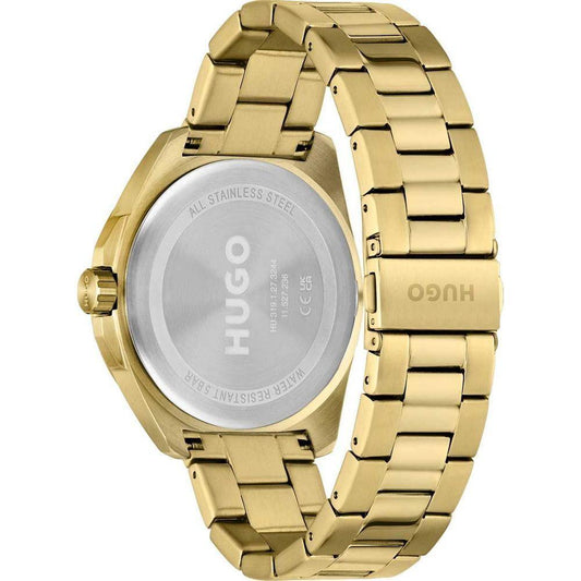 Hugo Boss Gold Stainless Steel Watch 1728,67434610848,Gold,Hugo Boss,Men,New with tags,Watches,Watches for Men - Watches Hugo Boss HU1530243AC