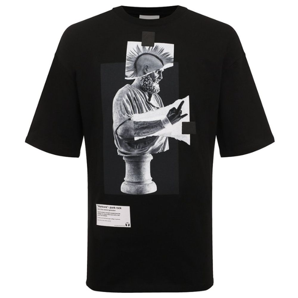 Diego Venturino Black Cotton T-Shirt