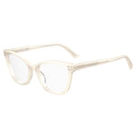 Moschino Cream Acetate Frames with pearl color, acetate material, and dimensions 54/17/140 mm for women.
