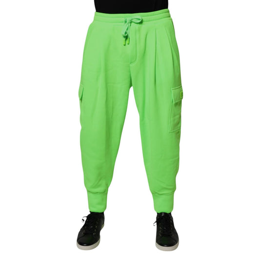 Dolce & Gabbana Neon Green Cargo Jogger Men Sweatpants Pants