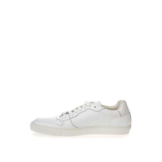 Roberto Cavalli white leather sneakers showcasing premium Italian craftsmanship and luxury design for everyday elegance.