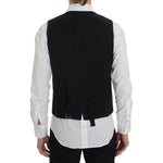 Dolce & Gabbana Gray Striped Formal Vest