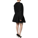 Dolce & Gabbana Black Cotton Long Sleeves A-line Mini Dress