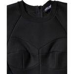 Dolce & Gabbana Black Cotton Long Sleeves A-line Mini Dress