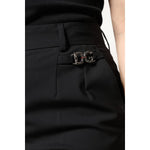 Dolce & Gabbana Black Polyester High Waist Dress Pants