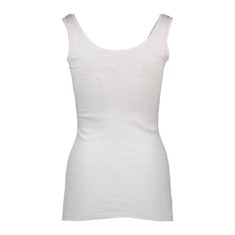 Silvian Heach White Cotton Women's Tank Top SI-2479-XS