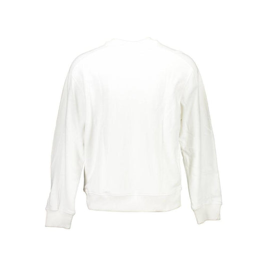 Calvin Klein White Cotton Unisex Sweatshirt CA-3593-XL