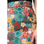 Dolce & Gabbana Multicolor Floral Lace High Waist Mini Skirt