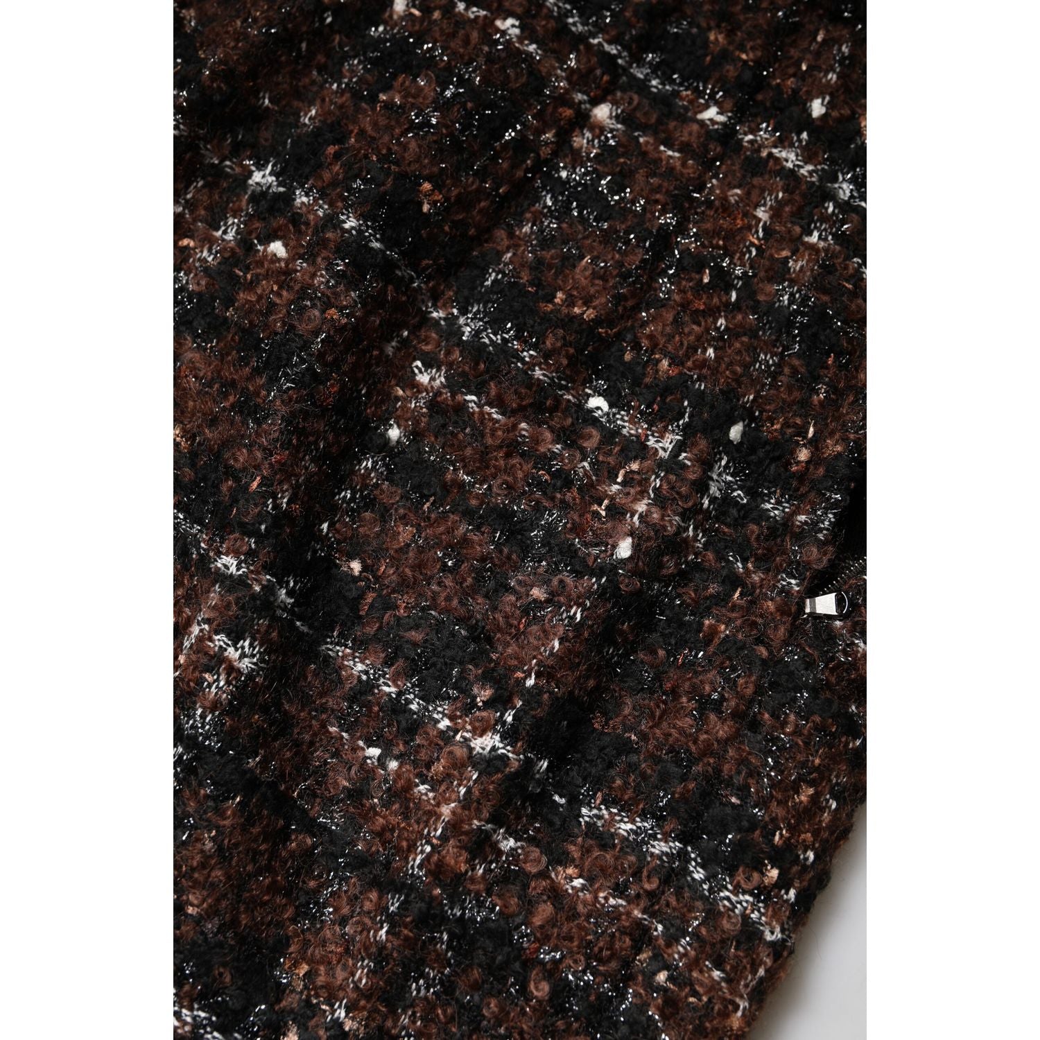 Dolce & Gabbana Multicolor High Waist Tartan Tweed Pencil Cut Skirt